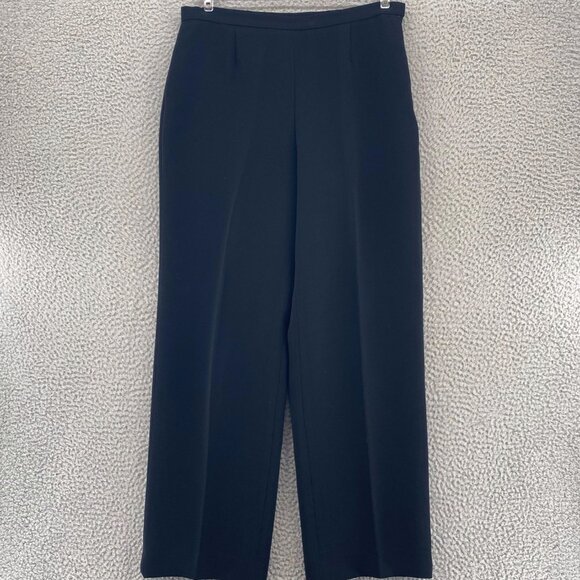 Kasper Pants Womens 8 Petite Black Straight Formal Everyday Office Career Work - Picture 1 of 11